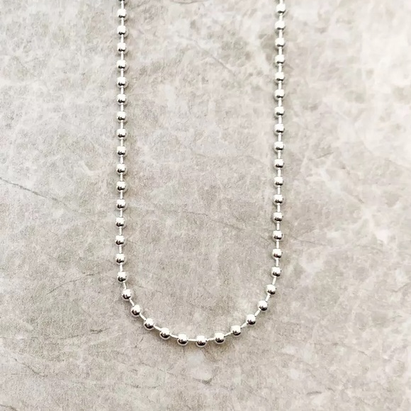 Tous Balls Beaded 925 Silver Sparkling Clavicle Chain Choker Long Necklace - Picture 2 of 11